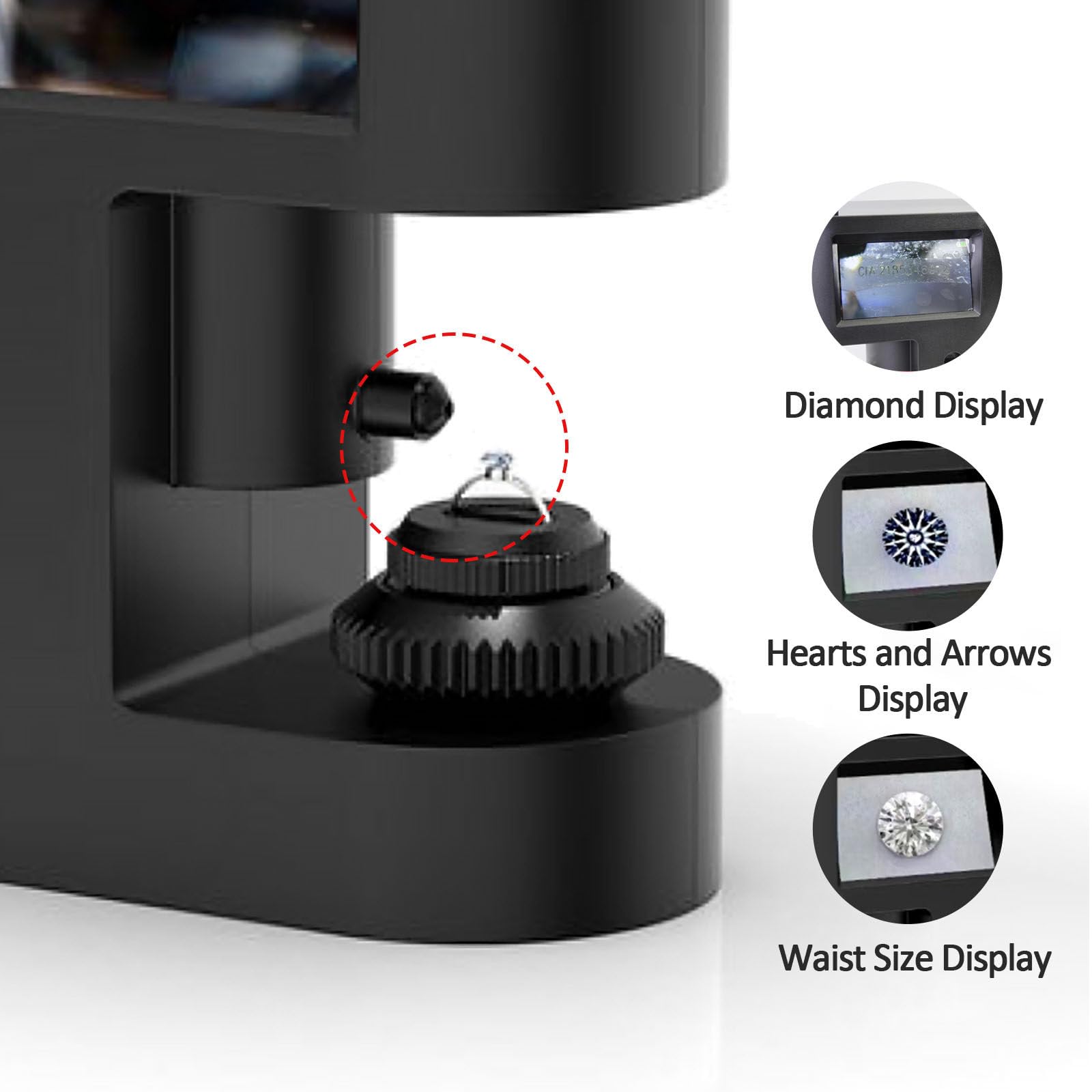 Microscopio digitale HD, LCD bifacciale, ingrandimento 30-200x, kit microscopio biologico per la visualizzazione di pietre preziose e diamanti, con acquisizione video