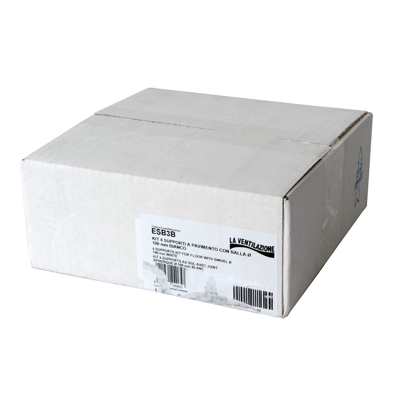La Ventilazione ESB3B Kit 4 supporti regolabili con ralla a pavimento per unità esterne. Colore bianco