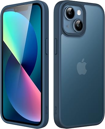 JETech Matte Case for iPhone 13, Storm Blue
