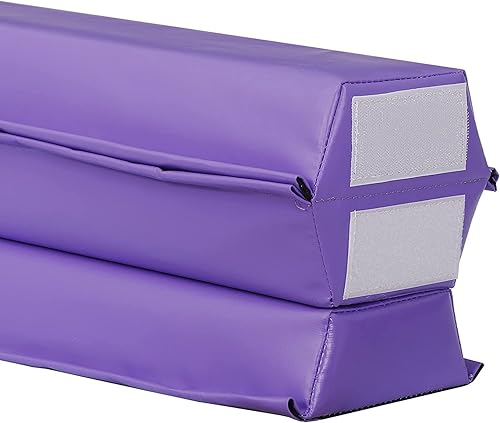 Miniatura 9 de Oteymart Viga de equilibrio plegable de 9 pies, haz de gimnasia de espuma extra firme para suelo de gimnasia, equipo de base antideslizante para