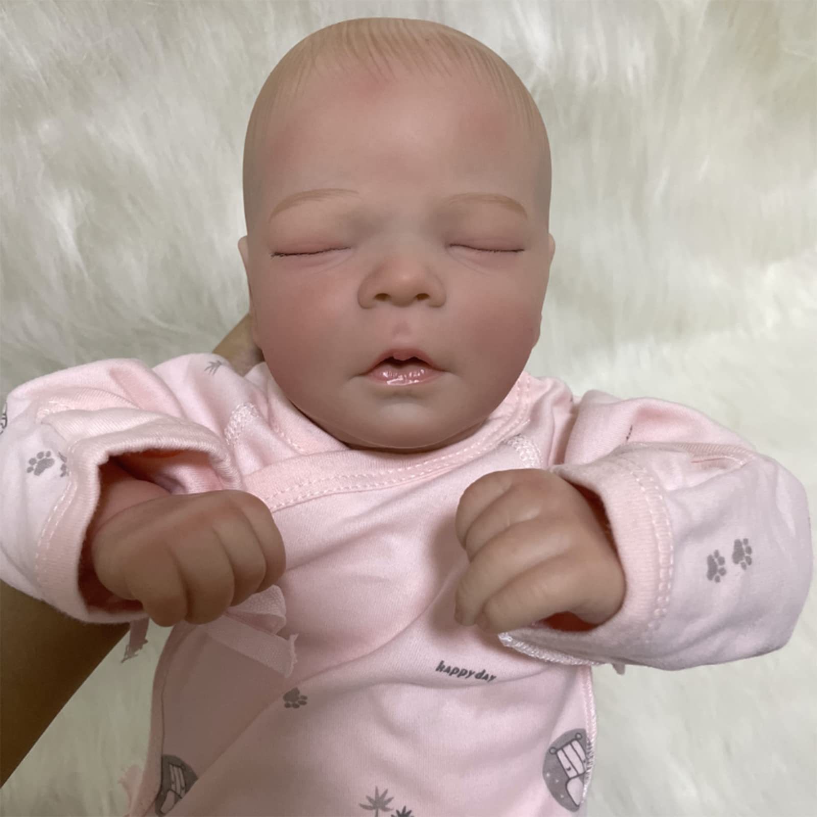 YYTONG 17 Inch Reborn Baby Doll, Realistic Reborn Toddler Handmade Soft Vinyl Girl Newborn Dolls Xmas Gifts Gift Toy