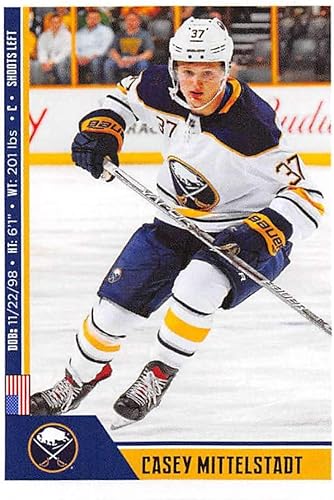 2018-19 Panini NHL Stickers Hockey #42 Casey Mittelstadt RC Rookie Card Buffalo Sabres Official 2 1/2 Tall x 2 Inch Wide NHL Album Sticker