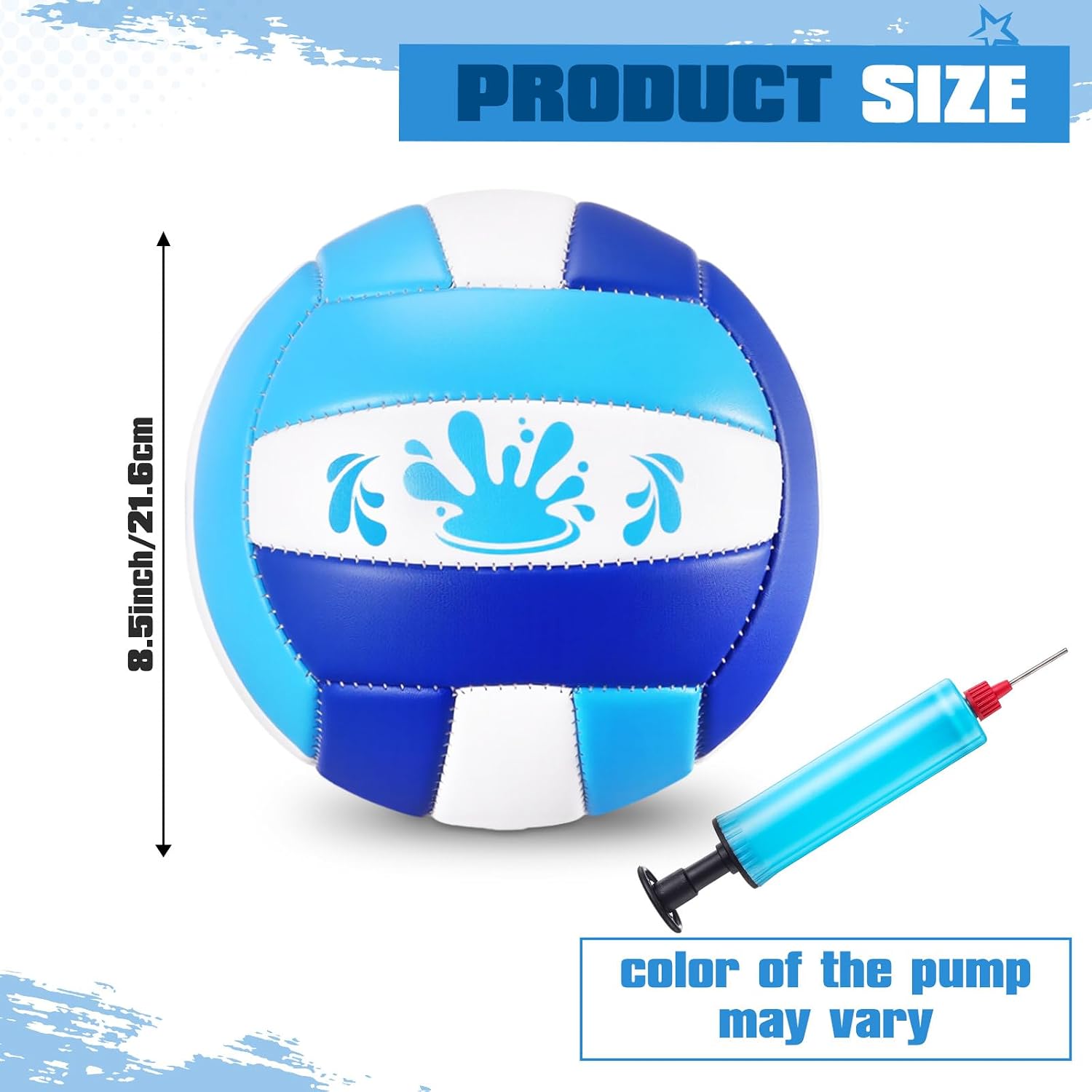Leitee Pool Volleyball Waterproof with Pump | Soft Cover Water Ball, Swimming Beach Game, Indoor Outdoor Activities, Adults Sports, Durable Design, Pool Play