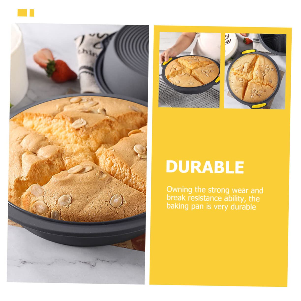 SOLUSTRE Molde De Para Hornear Pasteles Resistente Altas Para Bizcochos y Pan Diseño Antiadherente Para Repostería Casa