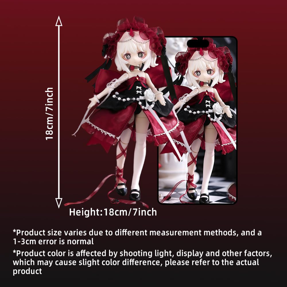 niannyyhouse BJD Blind Box Figuren, Maßstab 1:12, Heart of Creation Serie, Ball Jointed Doll with Clothes, Action Figure Collectable (6PCs)