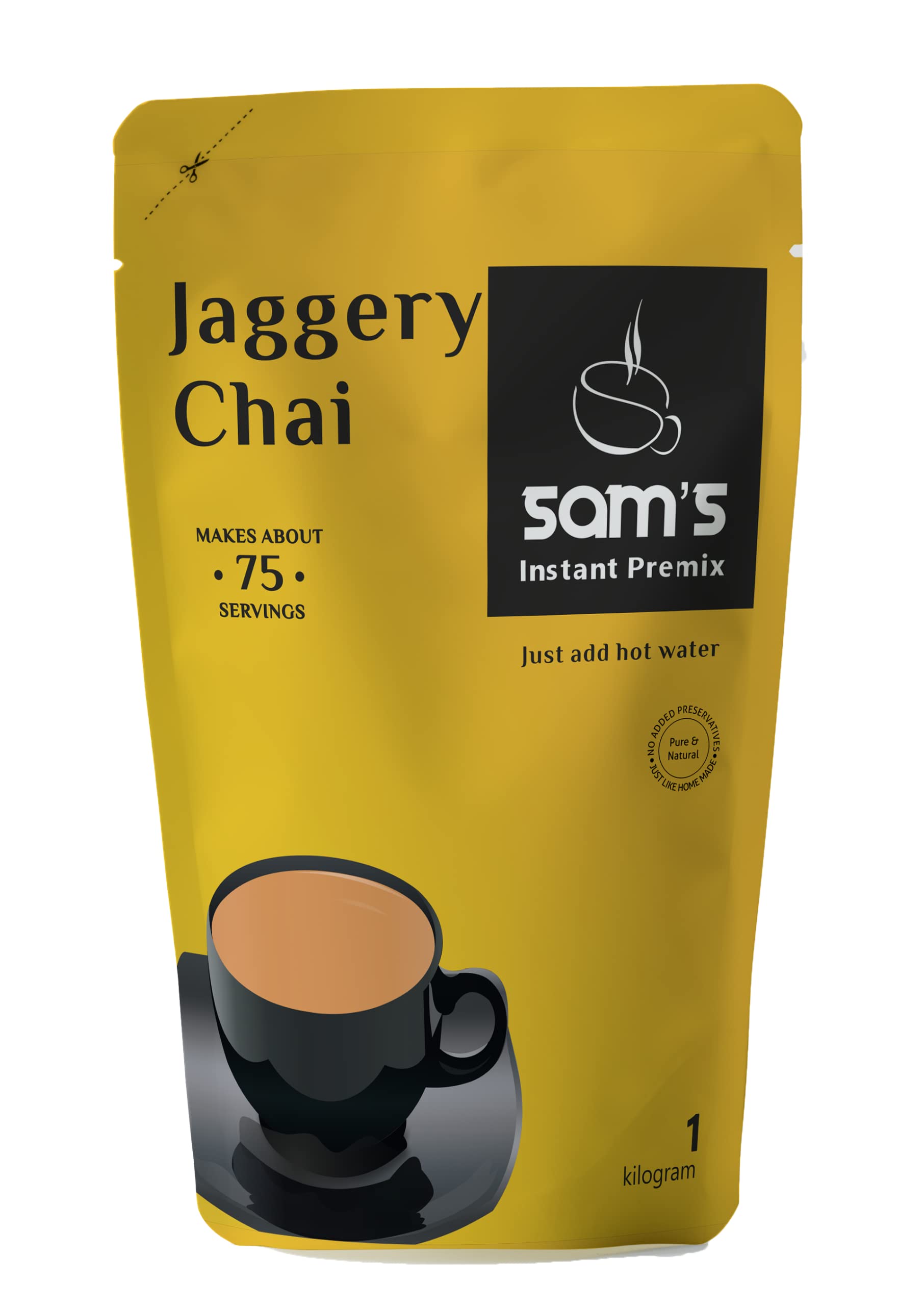 Sams Jaggery Cardamom Chai Premix 1kg - Jaggery Cardamom Flavour | Instant Tea | Tea Premix | Jaggery Cardamom Tea | Jaggery Cardamom Chai (B09YH9QQ2P) Amazon Price History, Amazon Price Tracker