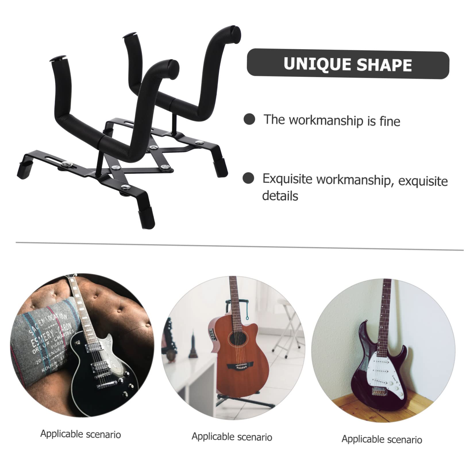 FAVOMOTO Musical Instrument Stands Adjustable Guitar Stand Telescopic Guitar Rack Easy to Carry Strong Support for Guitars Violins