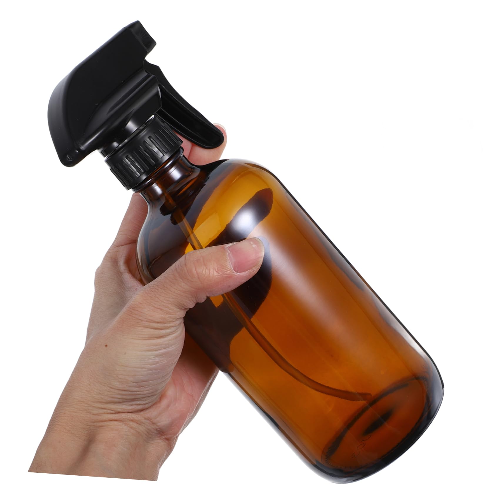 Healeved Transparente Braune Glas Sprühflaschen Nachfüllbare Leere Sprühflasche 2 Stück 500ml aus Glas und Pp Einfach zu Bedienen für Bewässerung und Haustierpflege