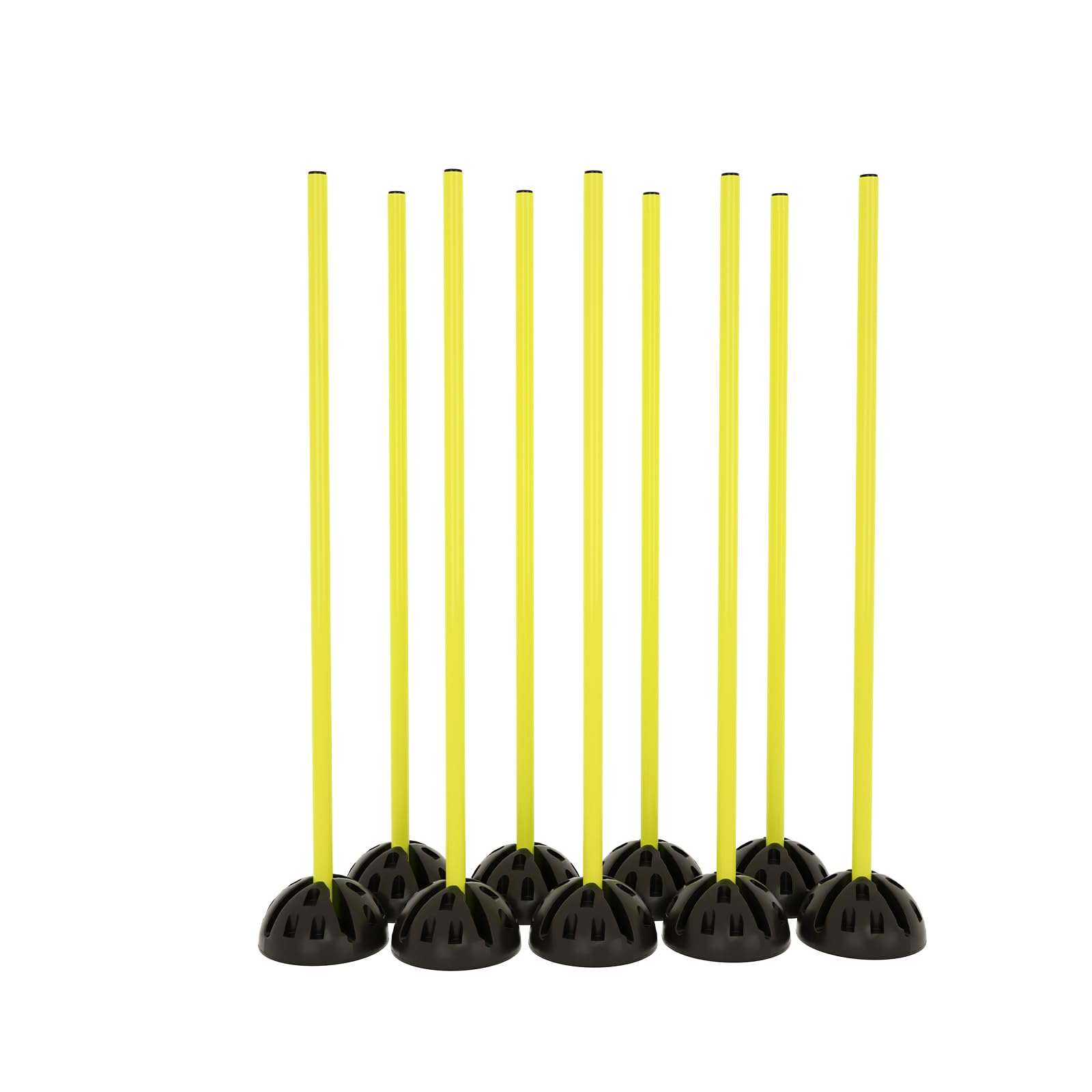 Lot de 15 barres d'entraînement pour saut, dribbling et agilité - 10 pieds - Jaune