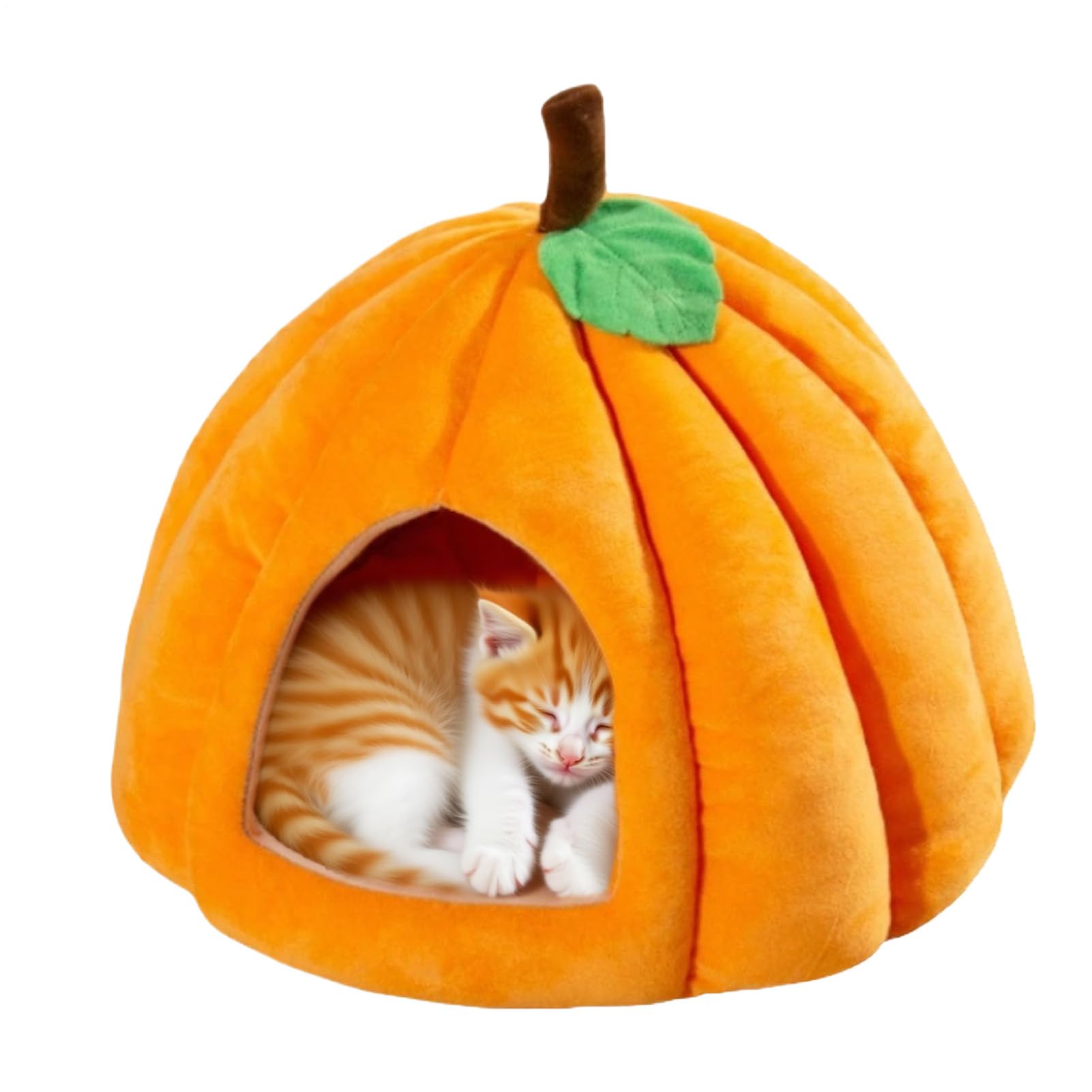 Cuccia per Gatti a Forma di Zucca | Cuccia Morbida a Forma di Tana per Cuccioli - Morbido Letto per Cani a Zucca per Interni Esterni Balcone Finestra Soggiorno Appartamento
