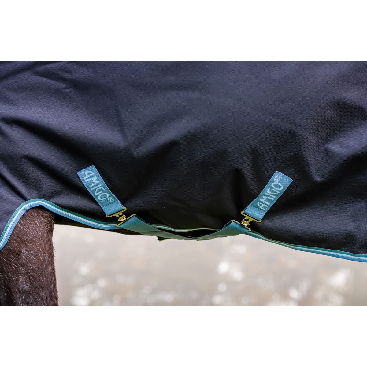Horseware Manta para Caballos de Exterior Amigo Bravo-12 T/O 100G W/LA