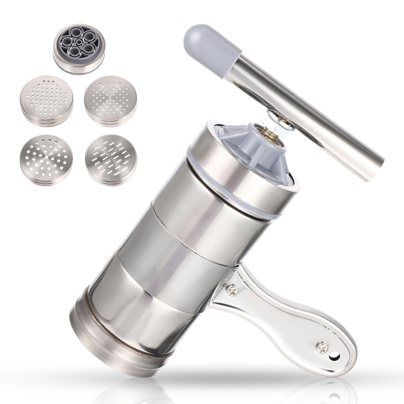 Machine à pâtes manuelle SEWACC en acier inoxydable argenté pour nouilles maison