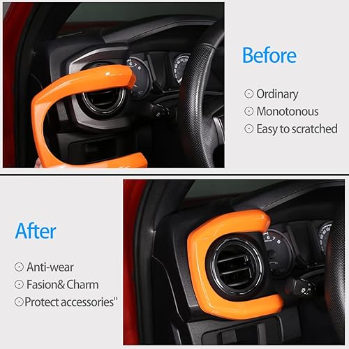 Miniatura 8 de CHEAYAR Accesorios de decoración interior para consola central, accesorios de decoración interior compatibles con Toyota Tacoma 16-21, consolas