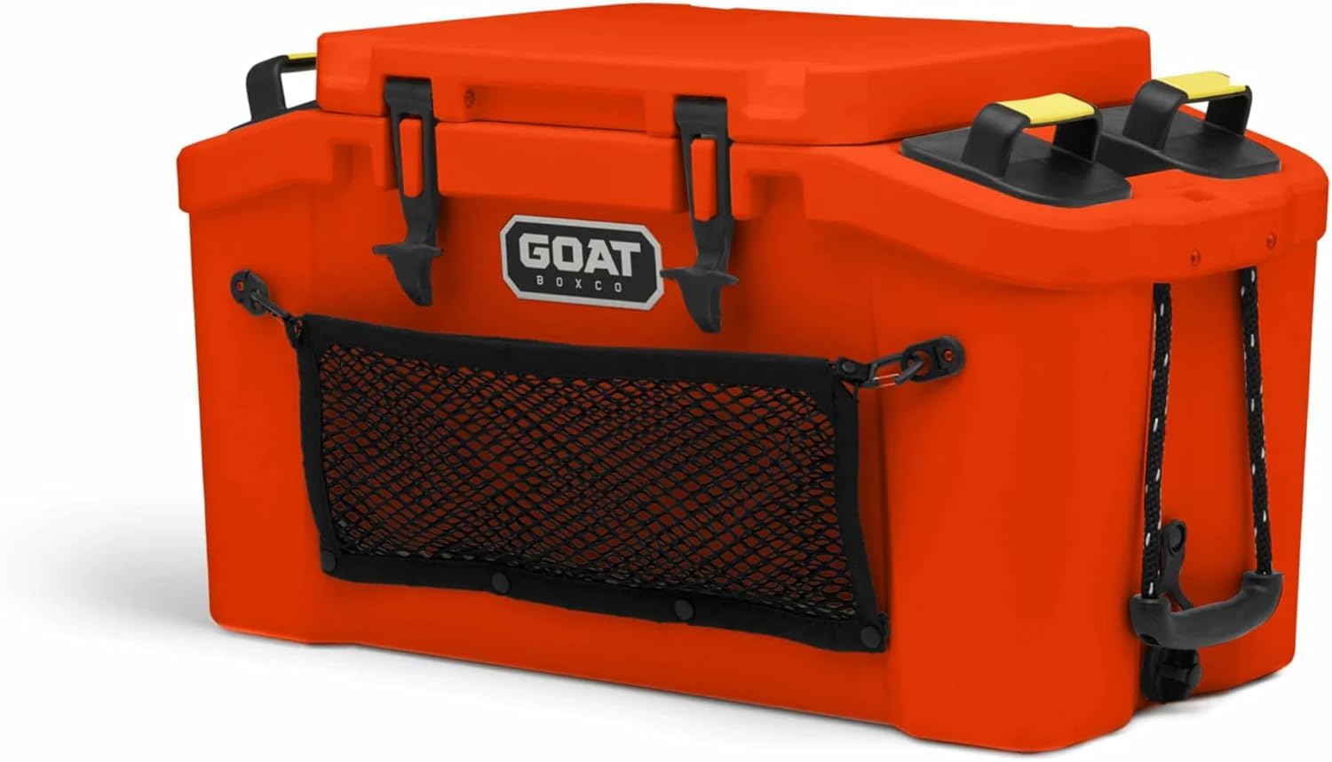 GOAT BOXCO HUB 50 System - Camping Cooler for Men & Women - Perfect for Hunting Essentials, Fishing Gear & Survival Gear - Small Cooler Picnic Basket for Road Trips & Hiking Desert Orange
