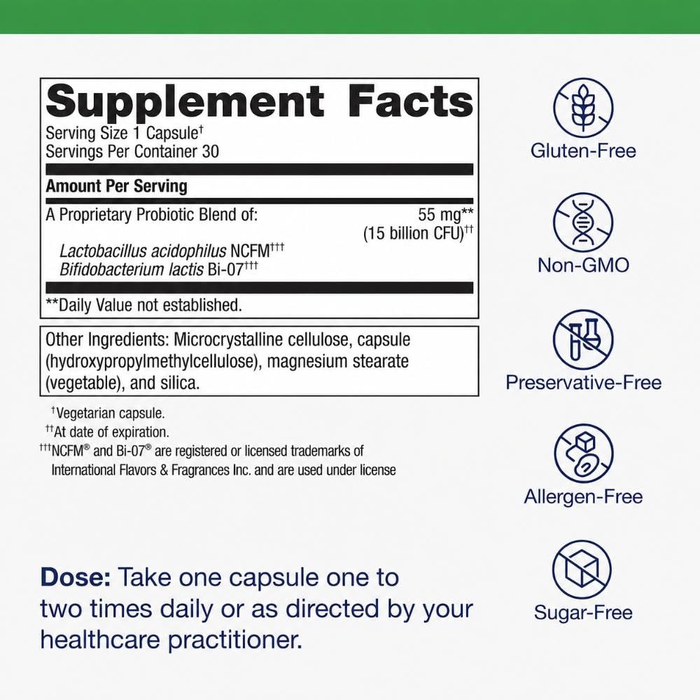Metagenics UltraFlora Balance Probiotic, 15 Billion CFU, 30 Capsules — Amazon image 2