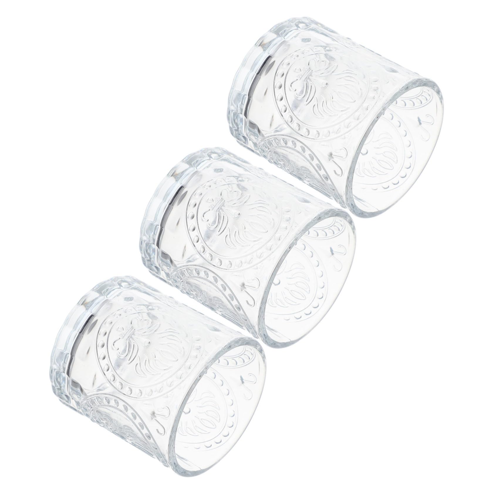 Bougeoirs en verre Cabilock | Set de 3 chandeliers pour table et mariage