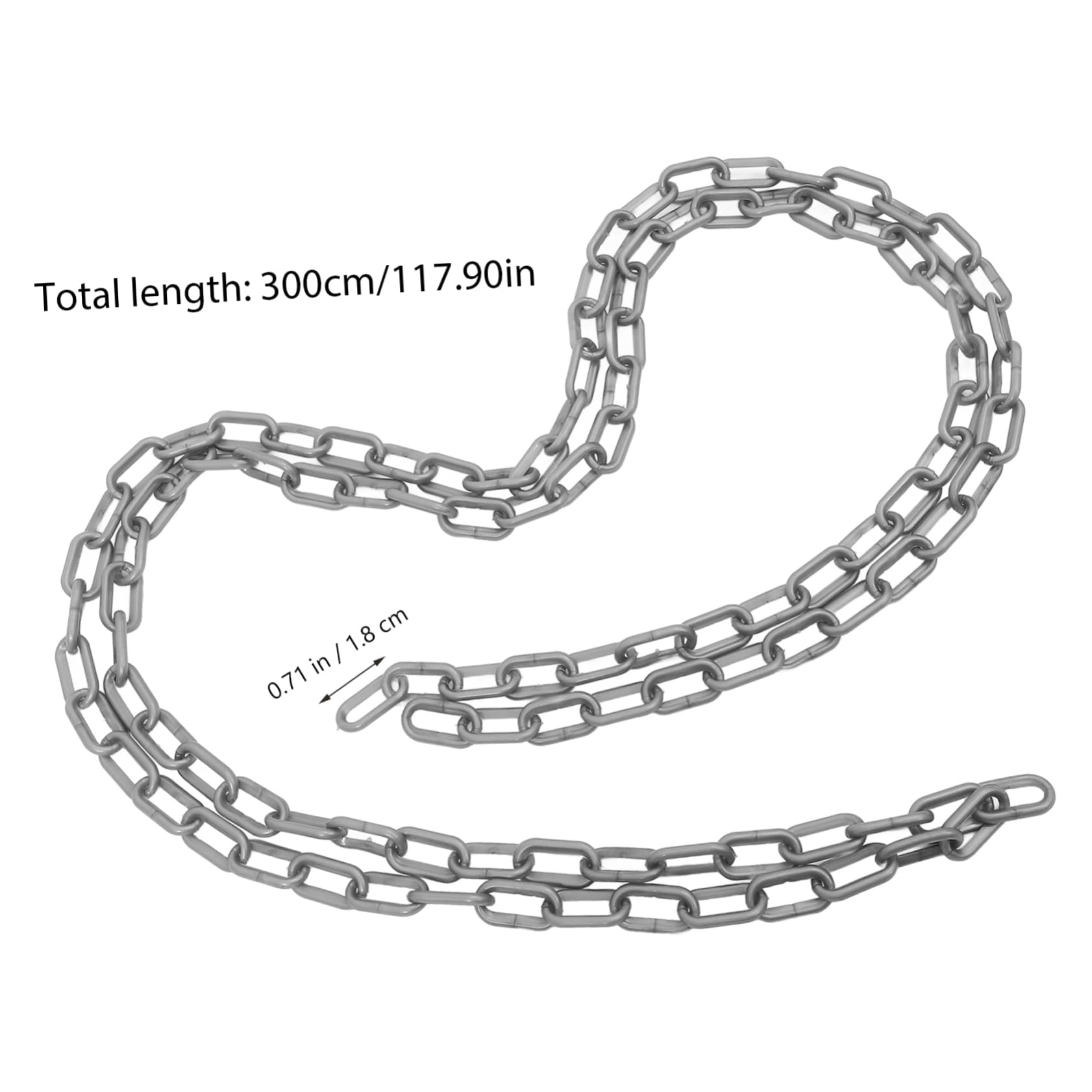 Unomor Safety Barrier Chain Security Heavy Warning Galvanized Chain Links Thick Chain Chains Coil Driveway Chain Barrier Door Chain Link Plastic Safety Chain