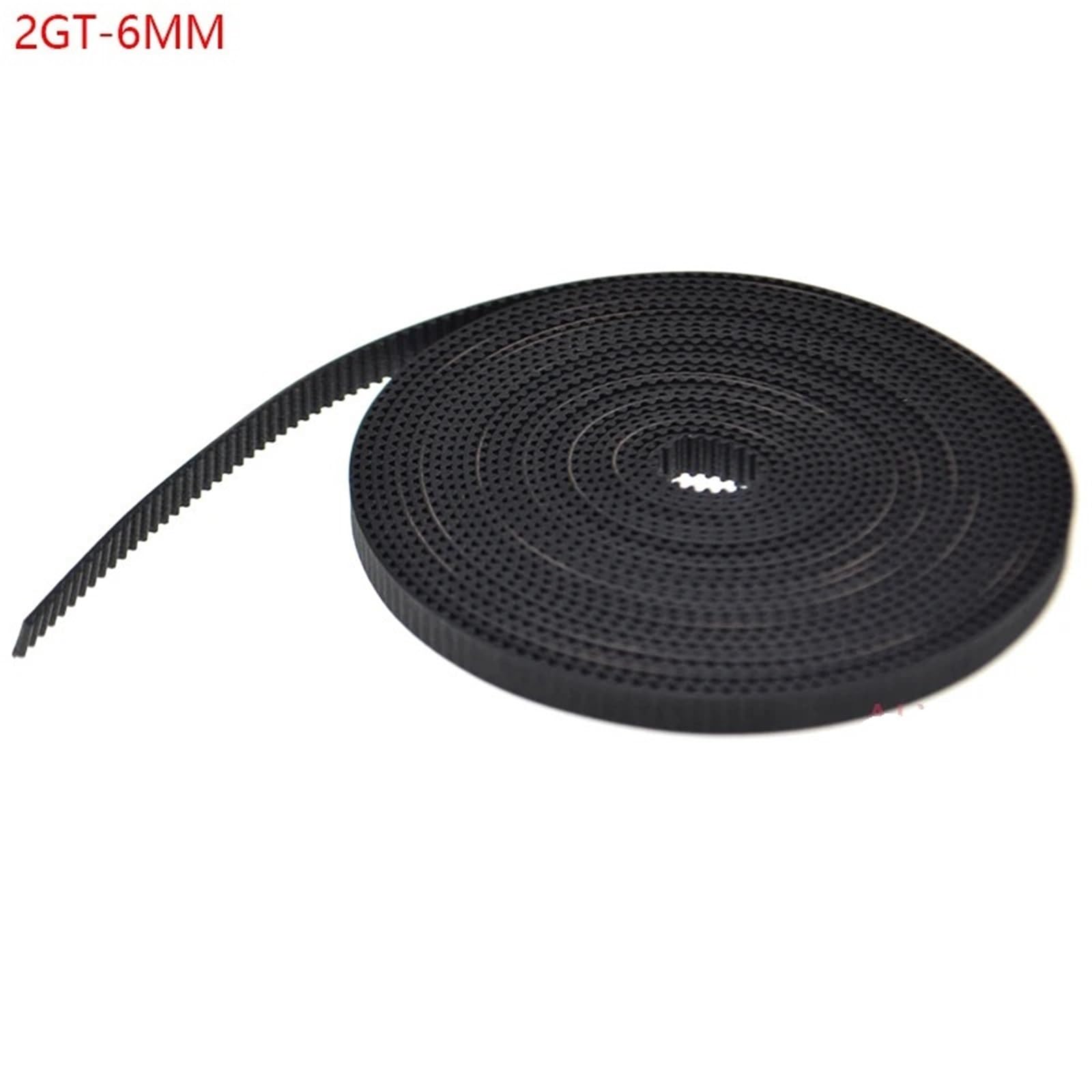 Cinghia dentata GT2 da 5 Metri Larghezza 6 mm 2GT Cinghia dentata Aperta in Gomma Rinforzata con Fibra for Stampante 3D Reprap 3 Gear