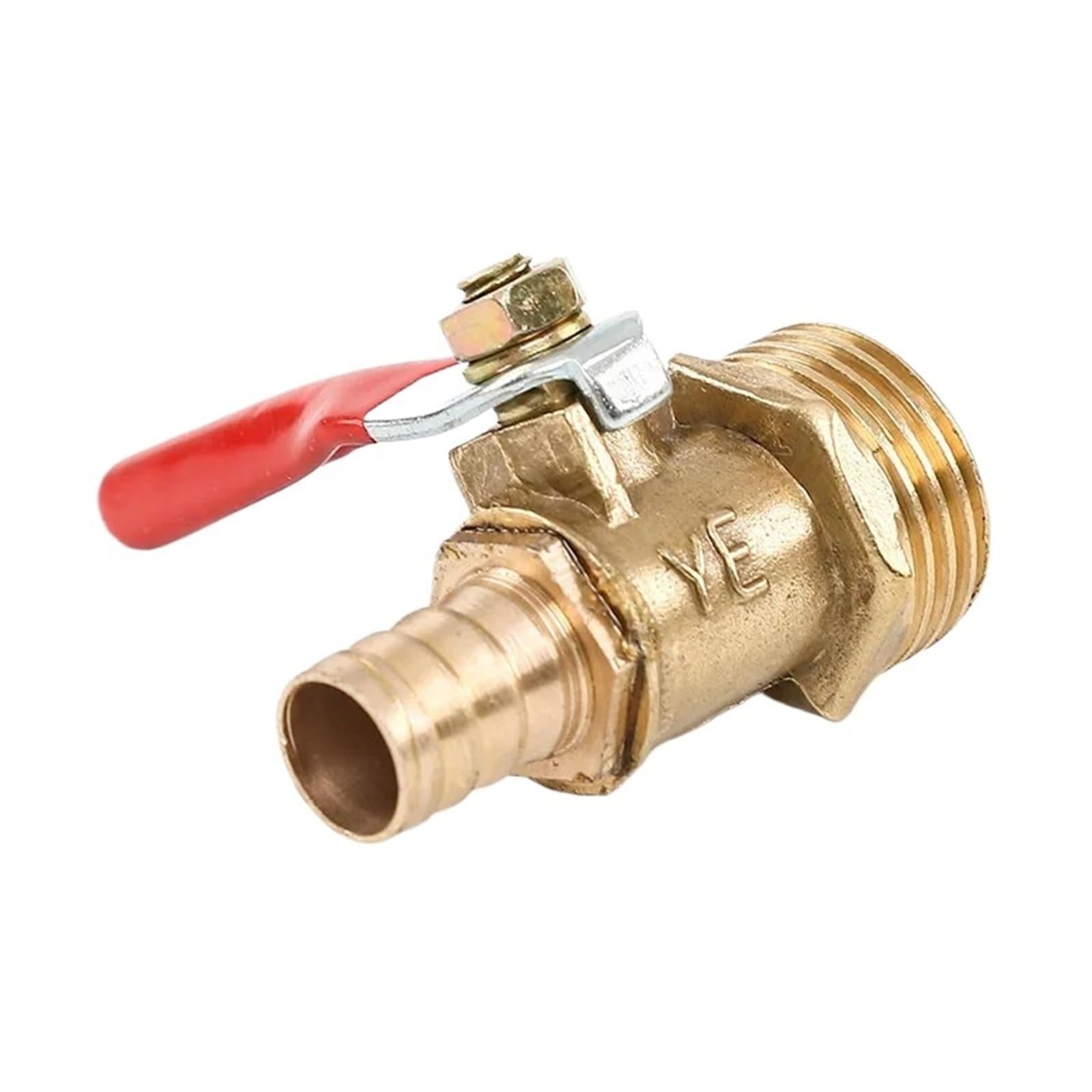 Válvula de bola en cobre y latón de alta durabilidad con adaptador de manguera de 8mm