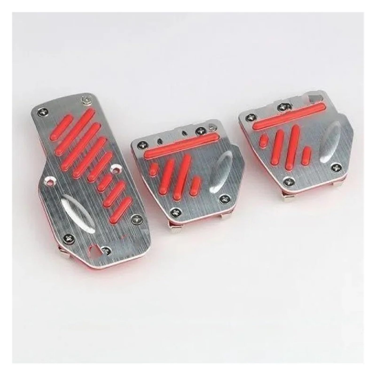 Copertura Pedale Accessori Generalia utomo bilistici 3 Pezzi Pedale dell'acceleratore Frizione del Freno pedaliera Antiscivolo in Lega di Alluminio Pedali Antiscivolo(Manual Red 3pcs)