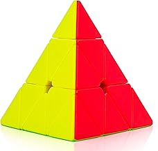 D ETERNAL MoYu Pyramid Cube 3x3 High Speed Stickerless Triangle Pyraminx Puzzle Cube 3 by 3,for 14+ Years Old