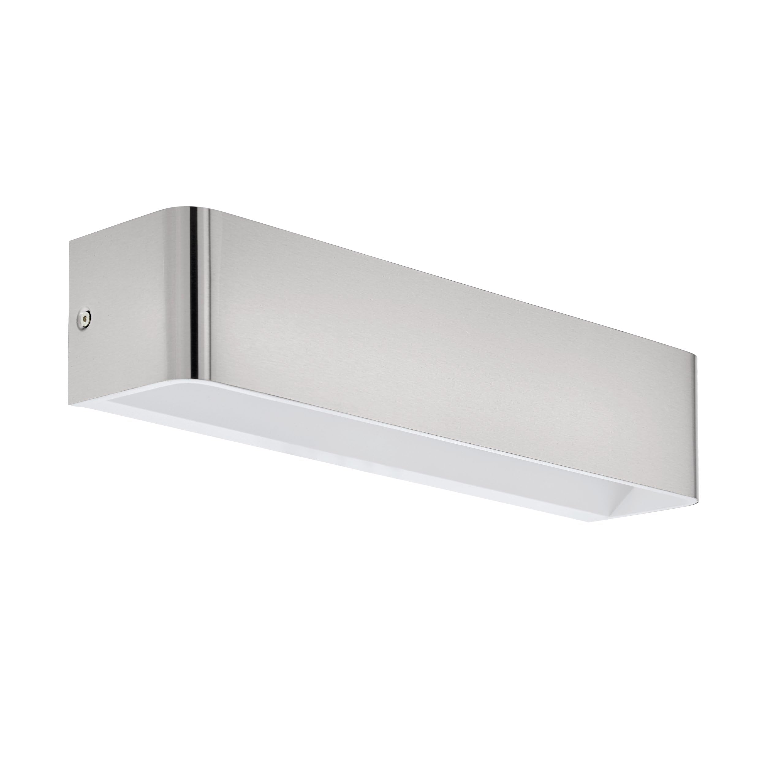 Eglo LED Wall Lamp Sania 4, Single-Flame Wall Light, Minimalist Design, Indoor Aluminium Wall Spotlight, Living Room Lamp, Hallway Light in Matte Nickel, White, L 36.5 cm โ image 1