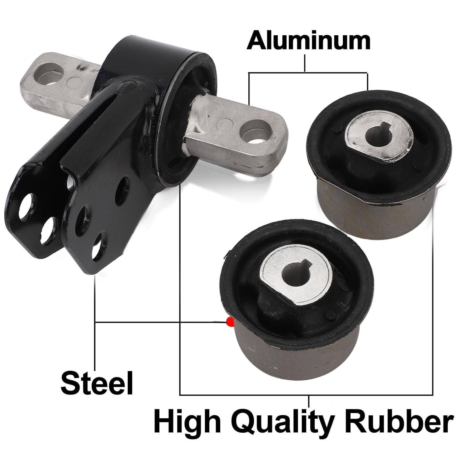 Conjunto de Montaje Diferencial Delantero 52089516AB 52114354AA 905-405 con Bujes de Eje de Acero Inoxidable de Silicona para el Comandante 2005-2010 2006-2010