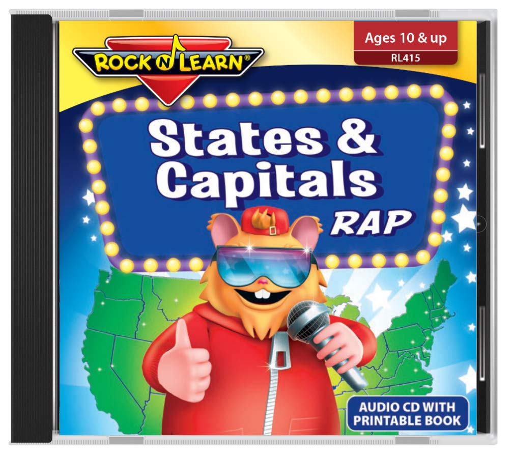 ROCK N LEARN States & Capitals Rap, Audio CD & Printable Book