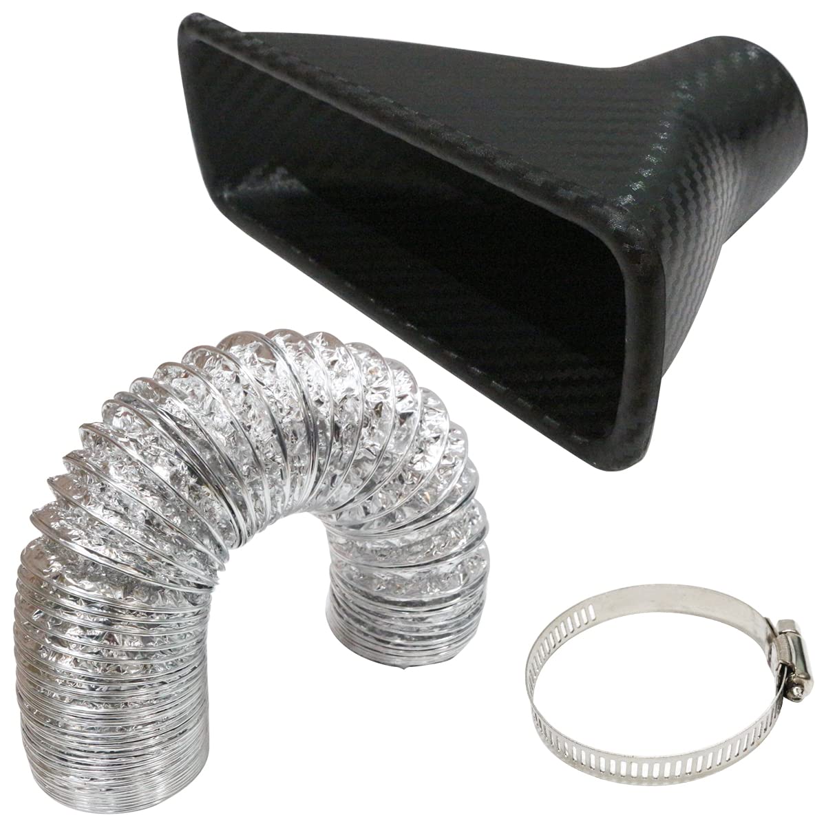 Amazon | 汎用 エア インテークダクト バンパー ボンネット