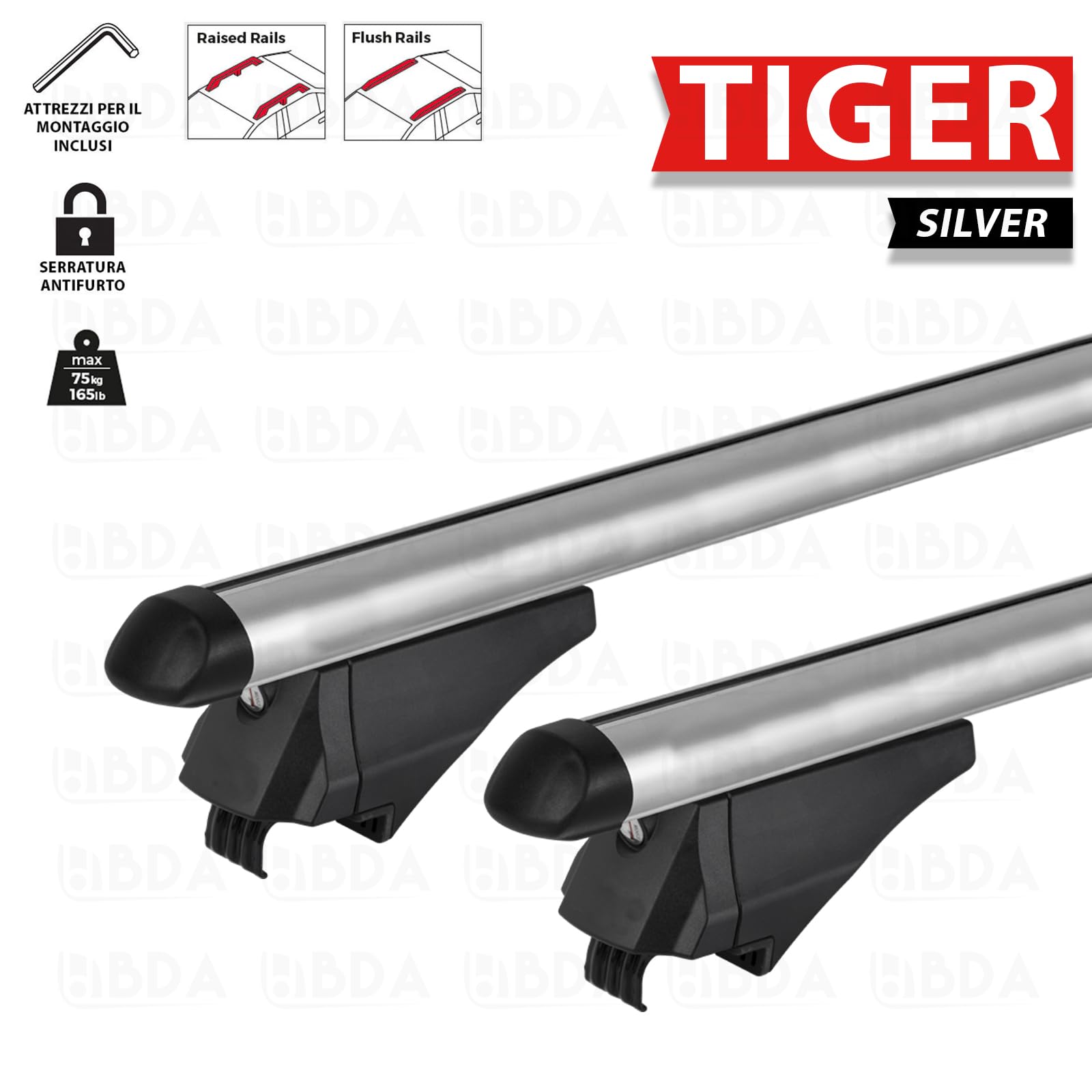 BARRE AUTO PORTATUTTO MENAB PER DR 6.0/EVO 6 DAL 2022 120 SILVER ANTIFURTO