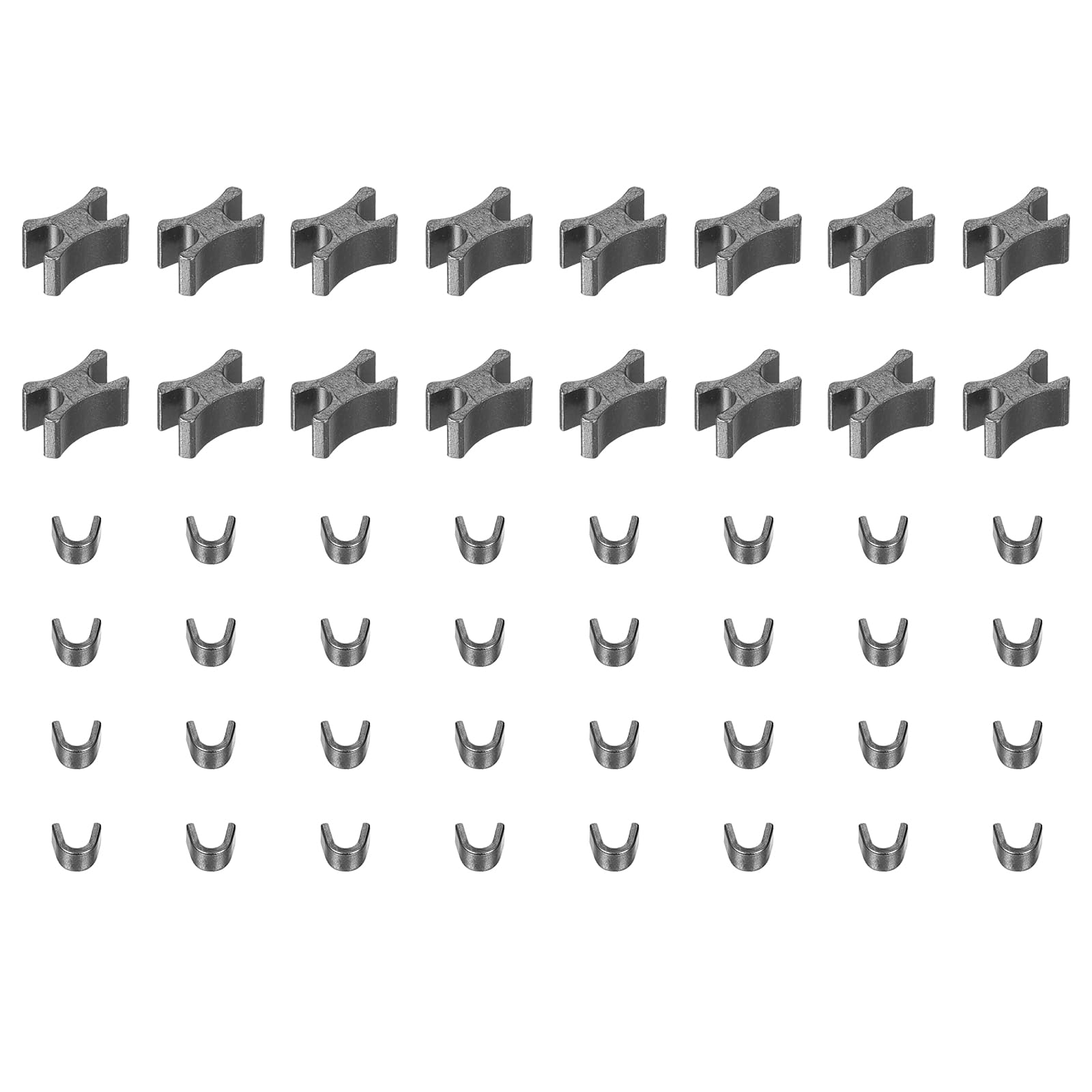 uxcell 16 Sets Zipper Slider Retainers, #3 Top Stoppers & Bottom Stops for Bags Coats Jackets Closed-end Zippers Replacing, Metallic Black