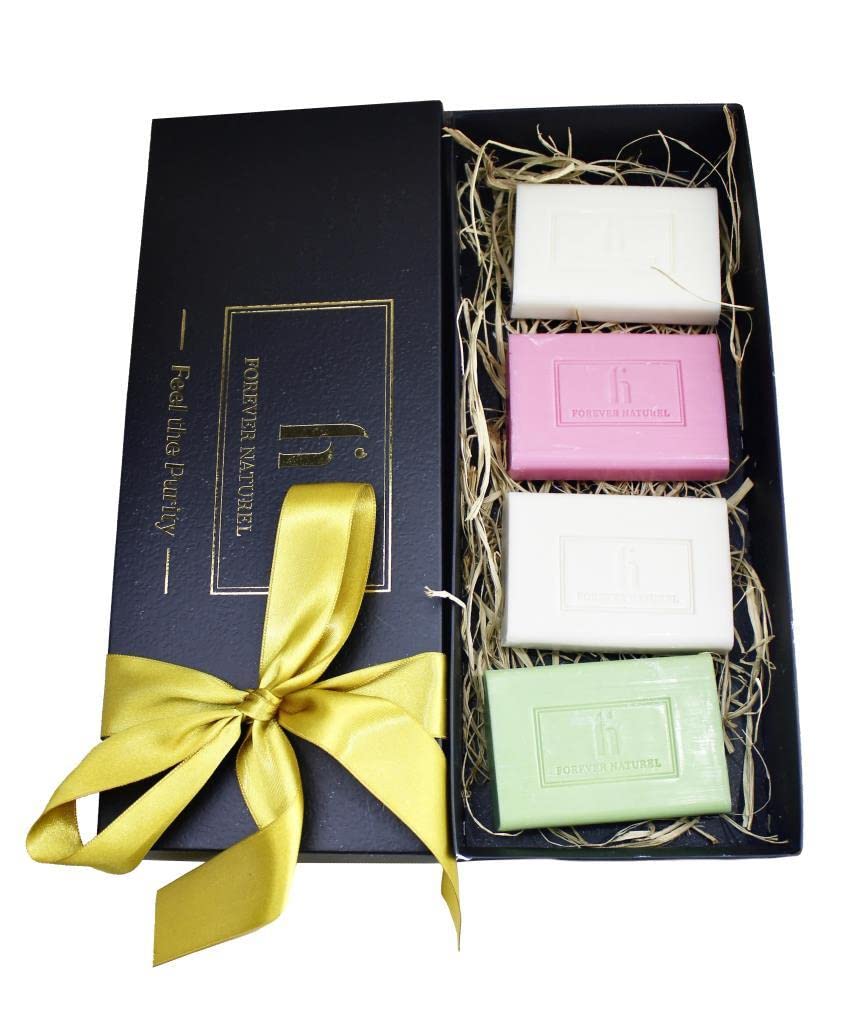 Forever Naturel Handmade Turkish Soap - Rose, Olive Oil - Argan 4x100gr, Set of 4