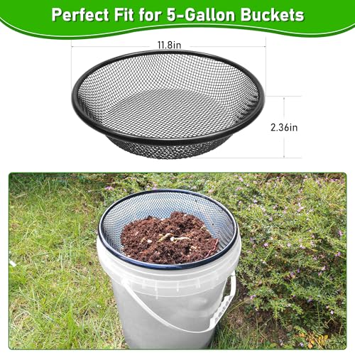 Tamis à compost 30 cm pour éliminer les cailloux et purifier la terre - 5