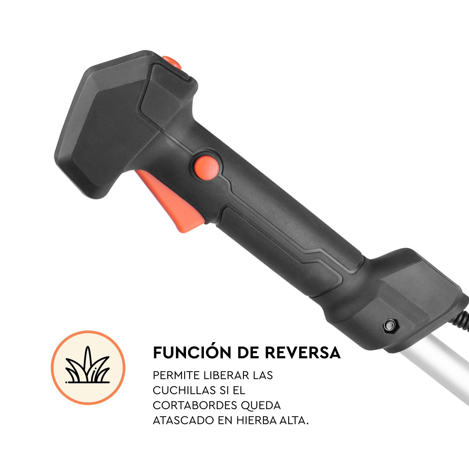 Desbrozadora Inalámbrica DTC-200BC Dual 2x20V - Cortabordes a Batería con Corte 350 mm y Cuchilla 3T 255 mm, 7000 RPM y Función Reversa - Kit Que Incluye 2 Baterías 4Ah y Cargador Dual - por Dnipro-M