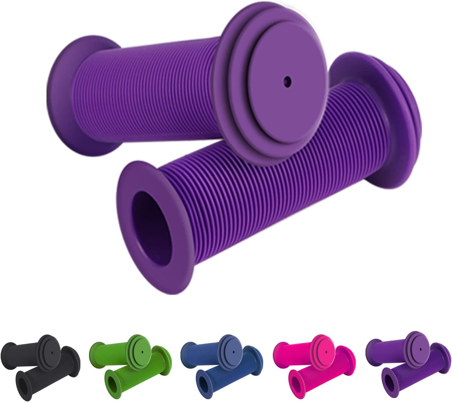 RosewineC Bike Handlebar Grips Soft Non-Slip Bicycle Handle Grips Scooter Handle Grips Rubber Handle Cover for Kids Boys Girls