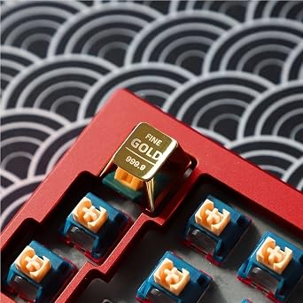 Gold Bar Keycap, Cherry Profile R4 ESC / R2 Capslock CNC Alloy Custom KeycapGlossy,ESC R4