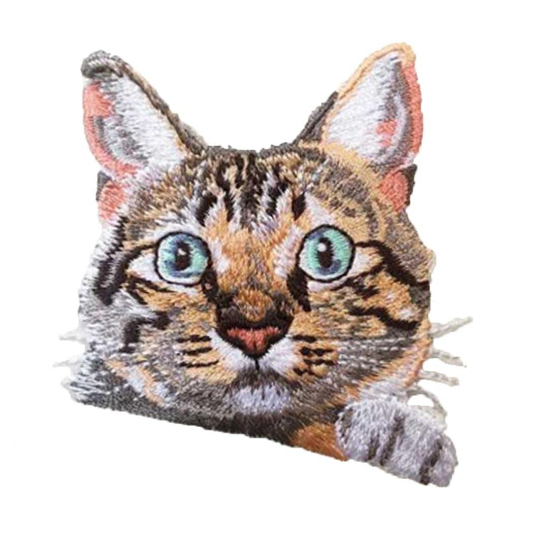 Onsinic Style 3 Cat Embroidery Patch Badge Applique Pocket Patch Cute Iron On Cartoon Patches For Clothes