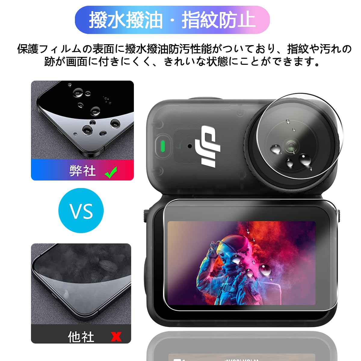 Amazon.co.jp: 【2+2枚セット】 対応 DJI Osmo Nano ガラスフィルム + 