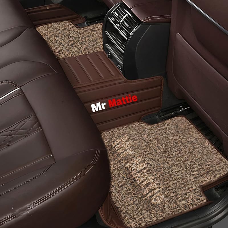 Image of Mr Mattie 10D Car Floor Mats Compatible with Skoda Octavia (2018-2022), Coffee