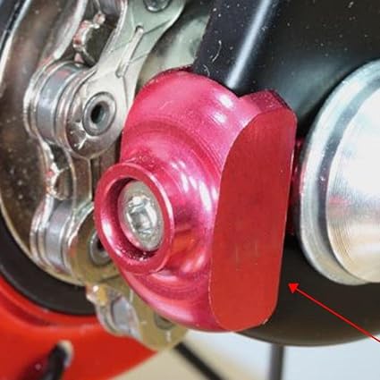 EXCLUZO Compact Bicycle Chain Tensioner Adjuster Fastener Folding BMX Bike Red
