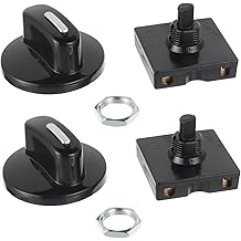 Universal 3-Speed AC Blower Switch - 12V 25A 4-Position Rotary Control With Plastic Knob