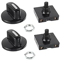 Vista 1 de Interruptor giratorio 13A-125V/10A-250V, selector de velocidad universal de 4 posiciones y 3 velocidades, interruptor giratorio para calentador