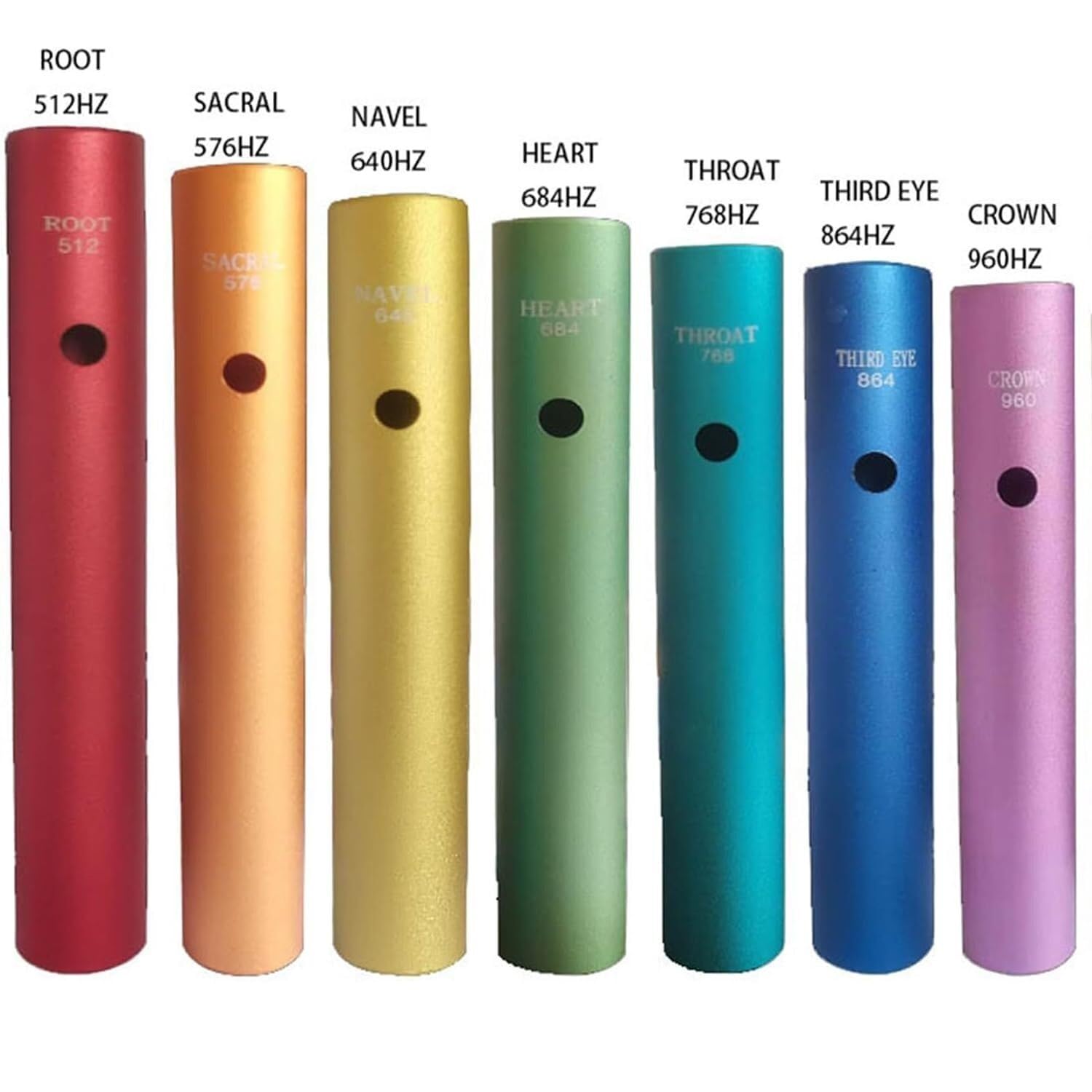 Kit tubo Wah in alluminio – Set di 7 strumenti a percussione con battitore per meditazione, guarigione del suono e rilassamento