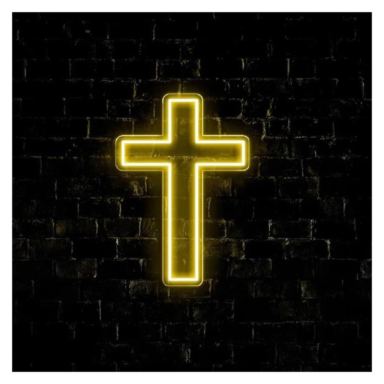 LEMST Signs Lamp USB Powered Cross Neon Signs Home Wall Decor Church Christian Cross Lights(H,31cmx40cm)