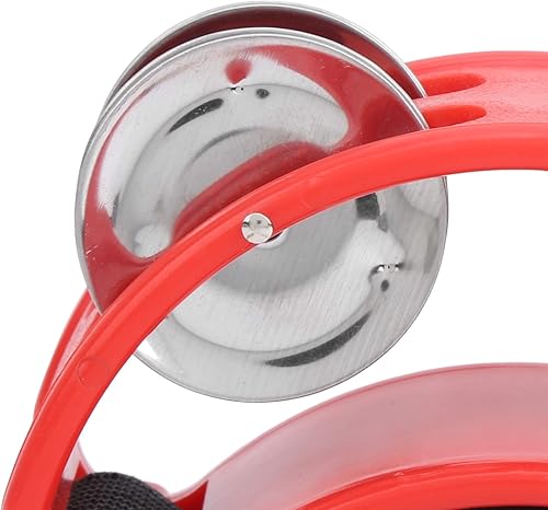 Miniatura 7 de Tambor de caja de cajón de pandereta, tambor de caja elíptica soportable, crujiente fácil de poner y quitar para la banda de KTV (rojo)