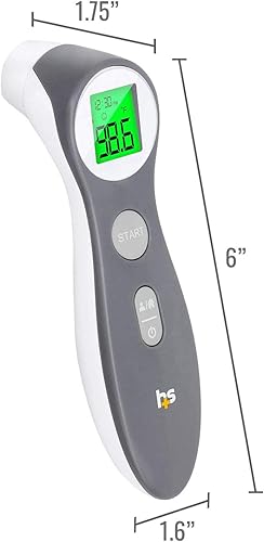 Miniatura 5 de HealthSmart Termómetro digital para adultos y niños, pistola de temperatura infrarroja para la frente para probar objetos o aire