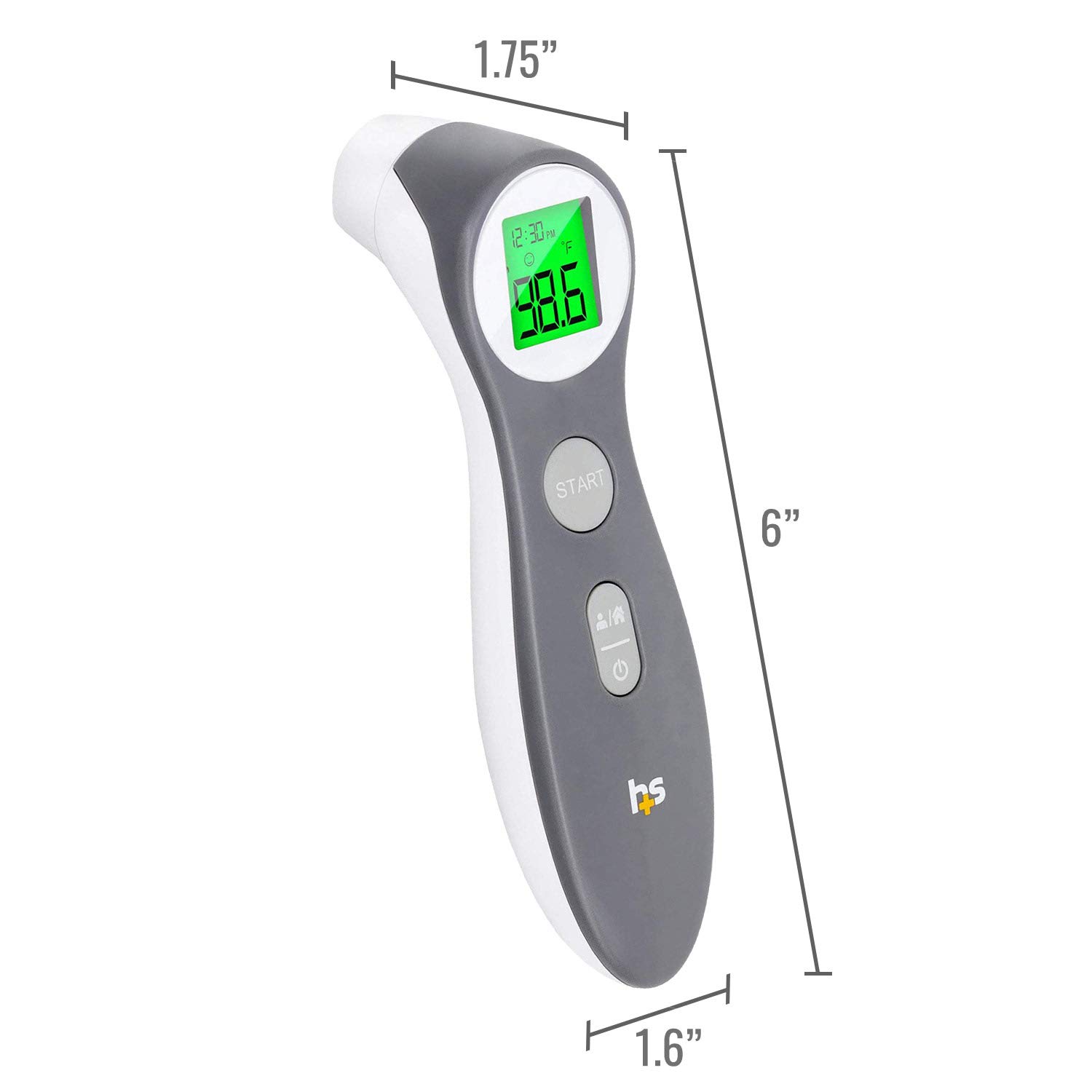 HealthSmart Thermomètre numérique pour adultes et enfants, pistolet de température infrarouge frontal pour tester des objets ou de l'air