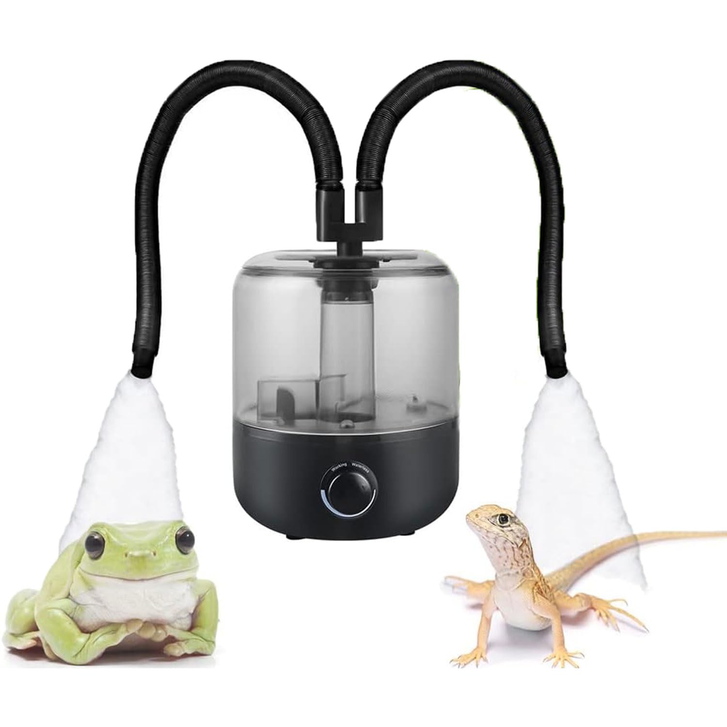 Humidificadores Para Reptiles De 3L, Humidificador De Doble Pulverización De Gran Diámetro Ajustable De 3 Velocidades, Sistema De Nebulización Para Terrarios, Protección Contra La Escasez De Agua