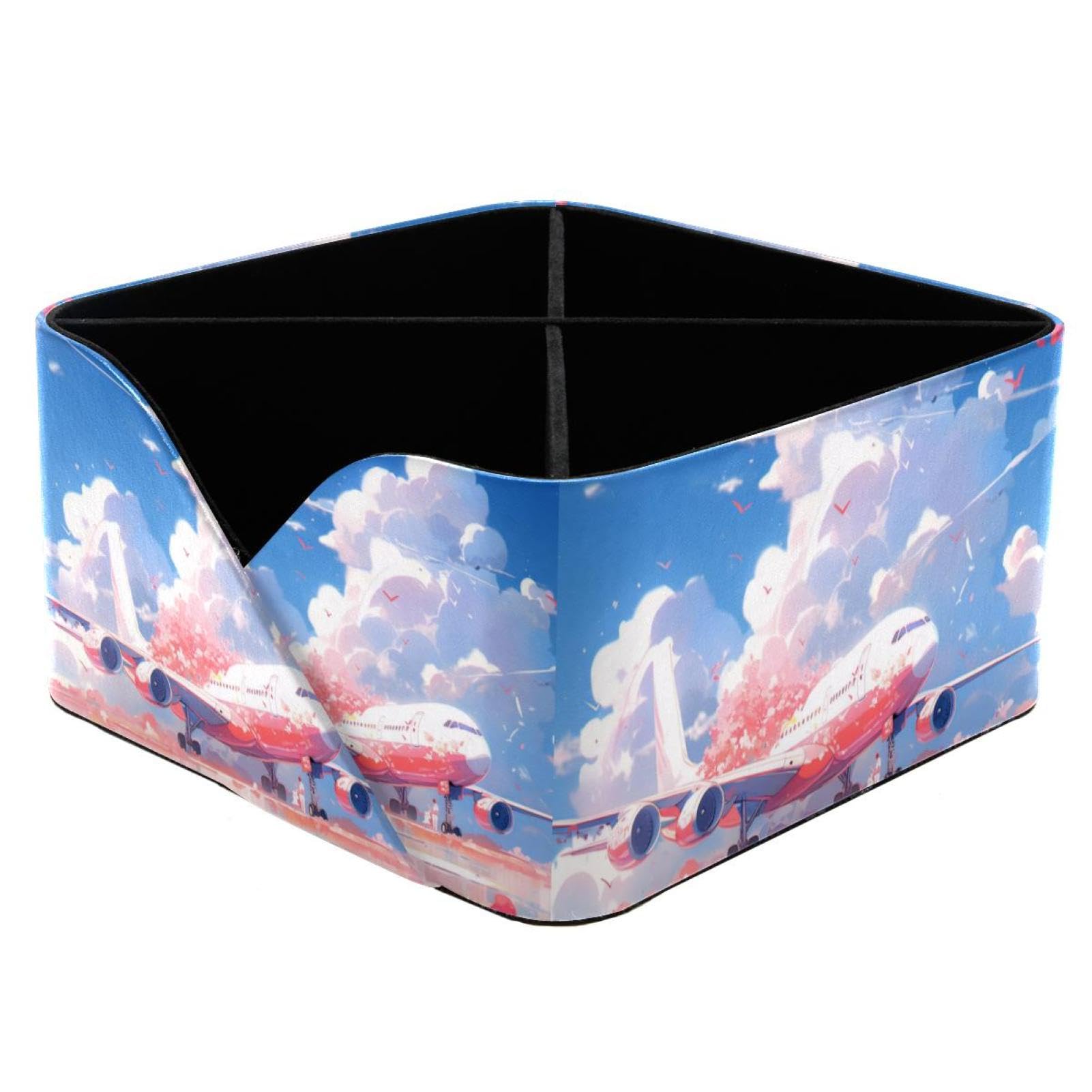 Porte-stylo rectangulaire et boîte de rangement avion rouge, idée cadeau bureau