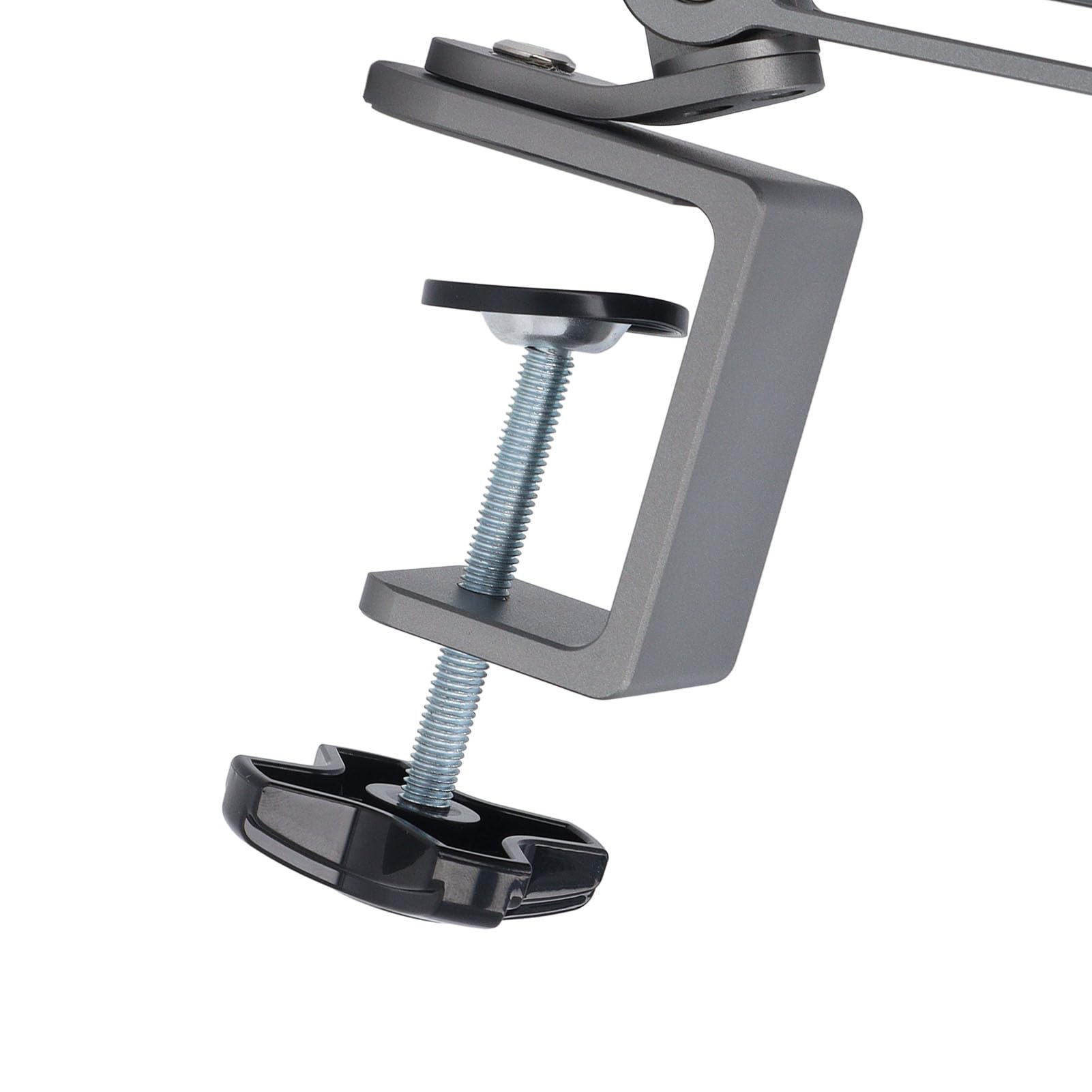 Naroote Supporto per Telefono con Supporto per Tablet, per Telefono con Rotazione a 360° con Morsetto, Braccio Lungo e Luce Regolabile, Design Portatile Pieghevole, Ideale per Scrivania e Letto (GRAY)
